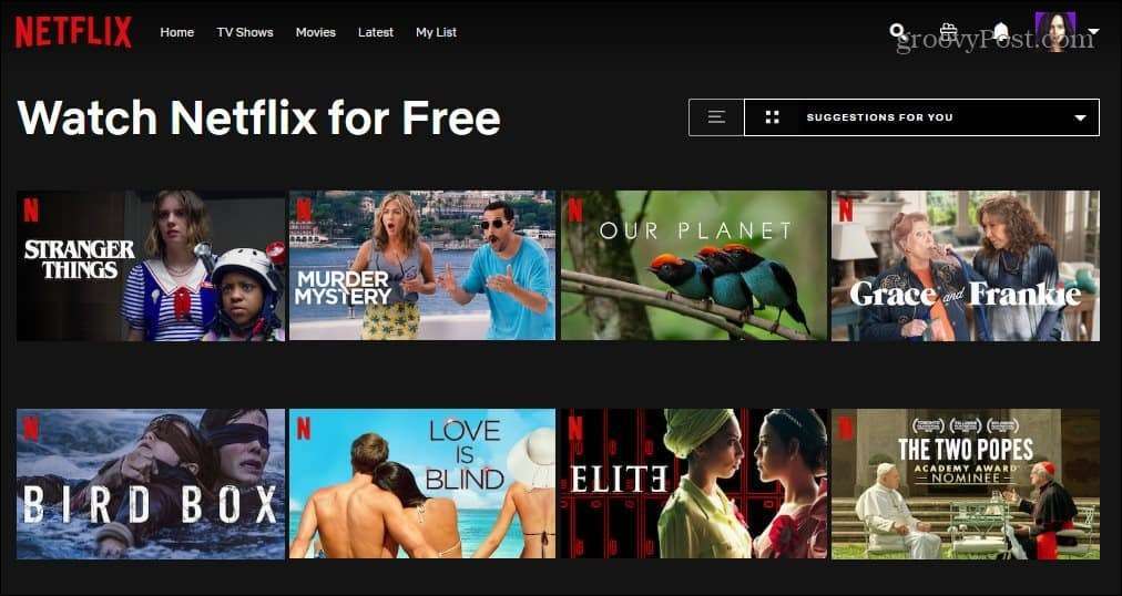 Netflix for free